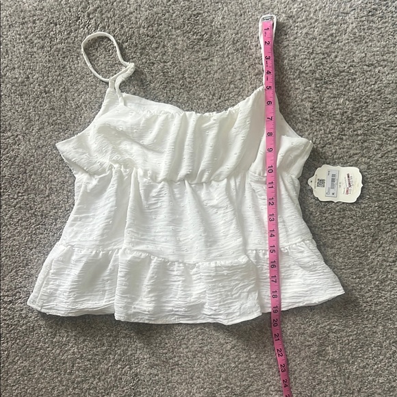 NWT Altar'd State White Smocked Ruffled Camisole - Picture 5 of 6